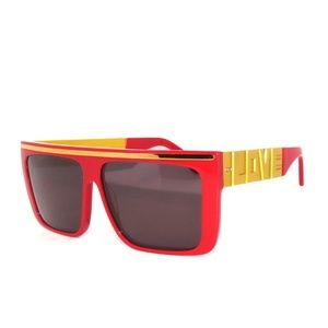 Corey Shapiro Love Hate Red Gold Purple Sunglasses
